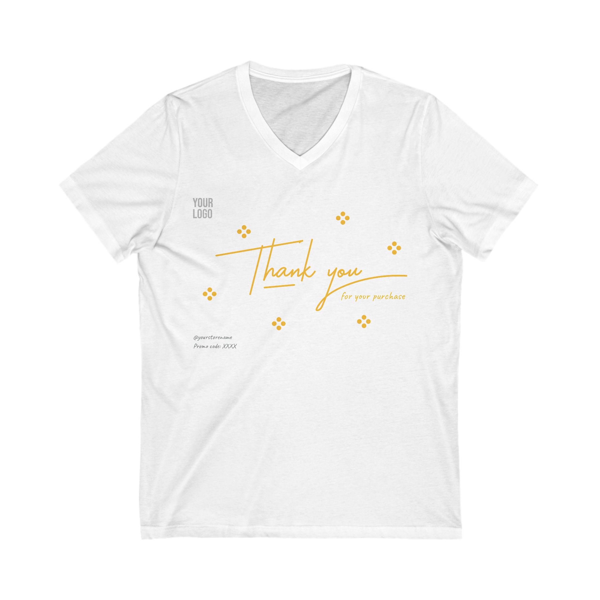 Thank You V-Neck Tee, Unisex Gratitude Shirt, Casual Everyday Wear, Thoughtful Gift for Friends, Comfortable Tee