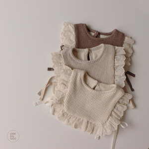 Baby Girl Lace Princess Bibs Boy Saliva Towel New Spring Toddlers Accessories Solid Color Infants Thicken Vest