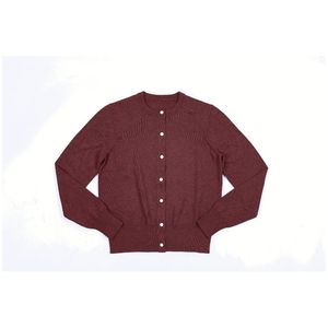 ODM OEM Chinese Style Cardigan Fashionable Thin Knitted Crew Neck Long Sleeves with Button Front for Autumn Season